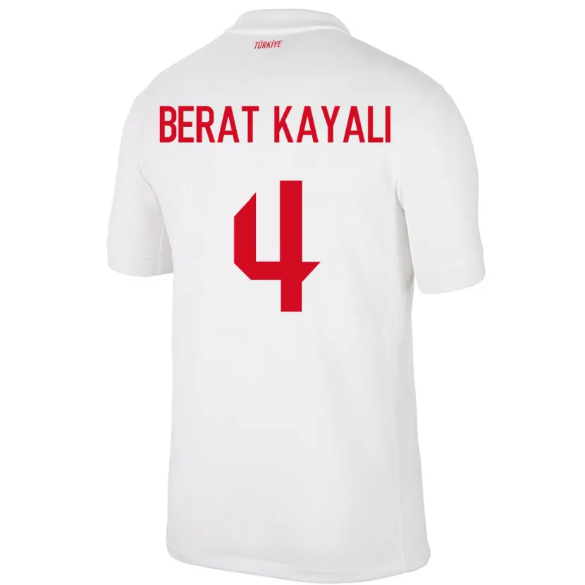 Danxen Herren Türkei Hasan Berat Kayalı #4 Weiß Heimtrikot Trikot 24-26 T-Shirt Schweiz