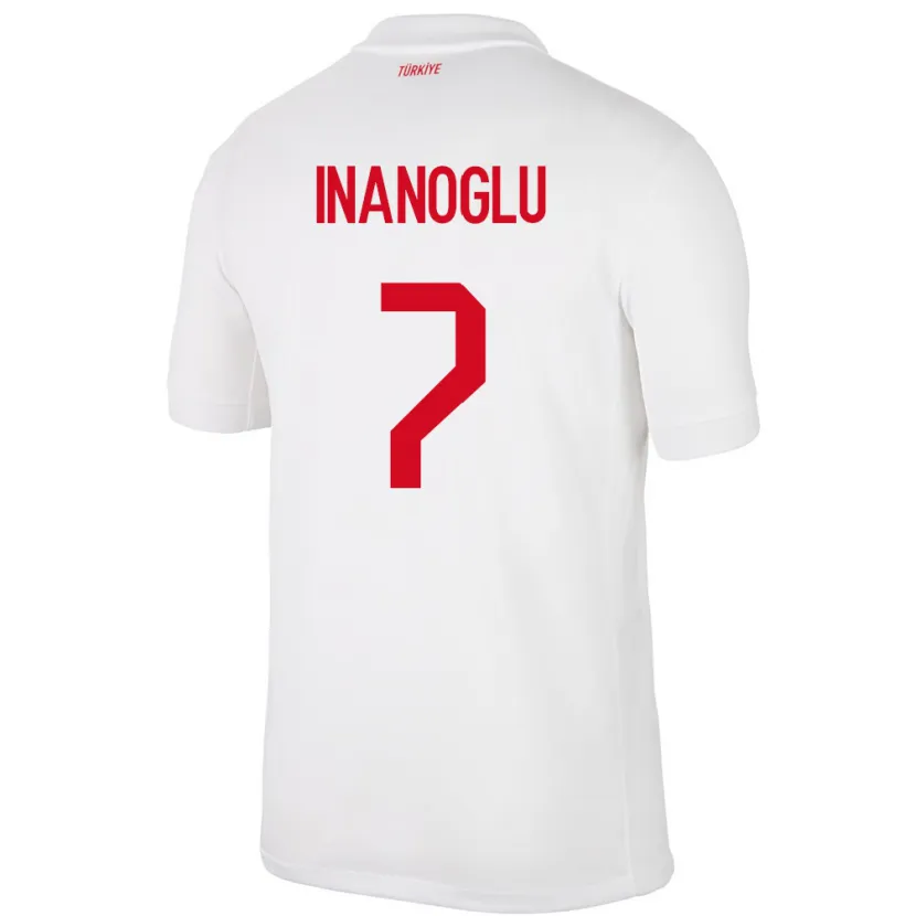 Danxen Herren Türkei Kaan İnanoğlu #7 Weiß Heimtrikot Trikot 24-26 T-Shirt Schweiz