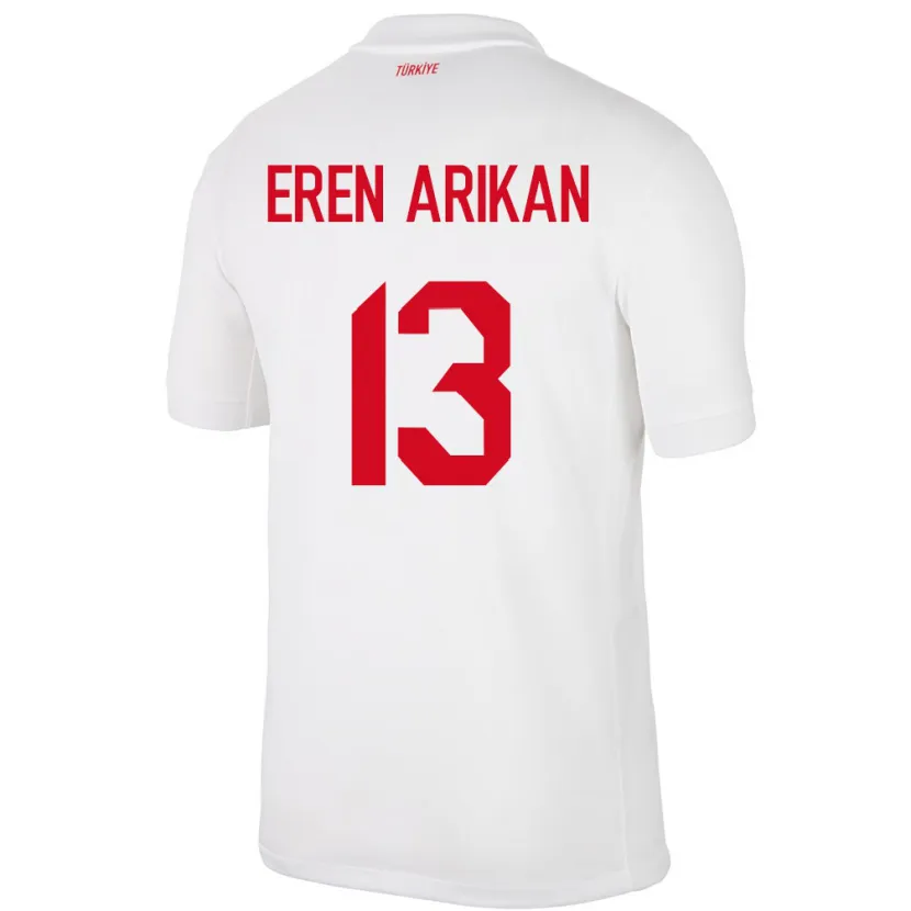 Danxen Herren Türkei Muhammed Eren Arıkan #13 Weiß Heimtrikot Trikot 24-26 T-Shirt Schweiz