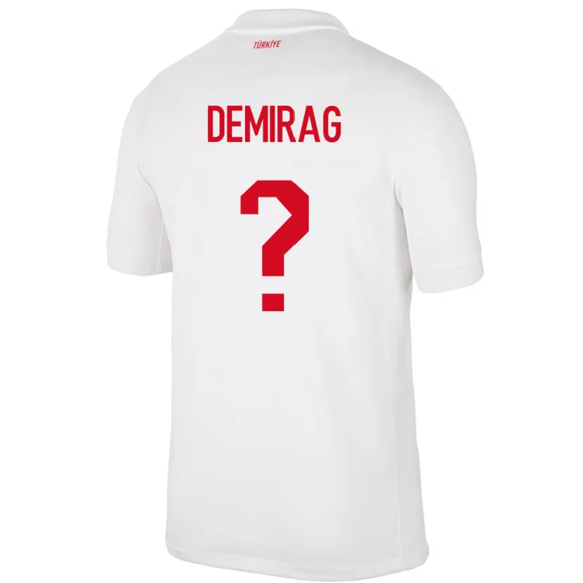 Danxen Herren Türkei Bilal Demirağ #0 Weiß Heimtrikot Trikot 24-26 T-Shirt Schweiz