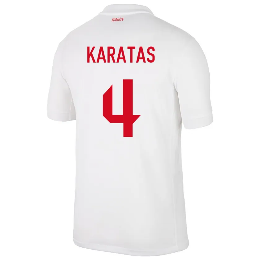 Danxen Herren Türkei Eda Karataş #4 Weiß Heimtrikot Trikot 24-26 T-Shirt Schweiz