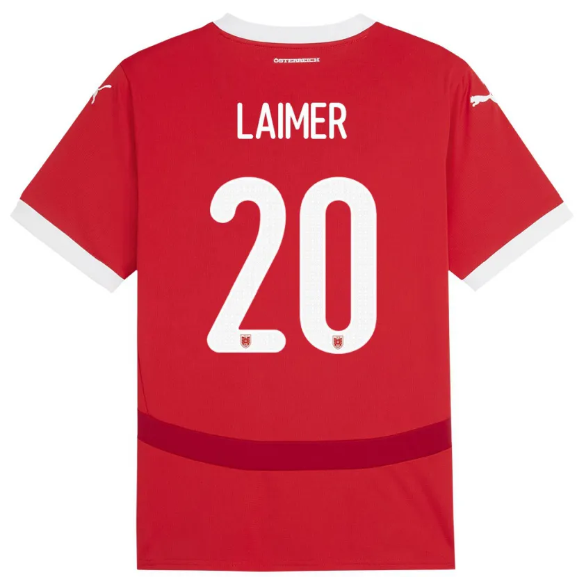 Danxen Herren Österreich Konrad Laimer #20 Rot Heimtrikot Trikot 24-26 T-Shirt Schweiz