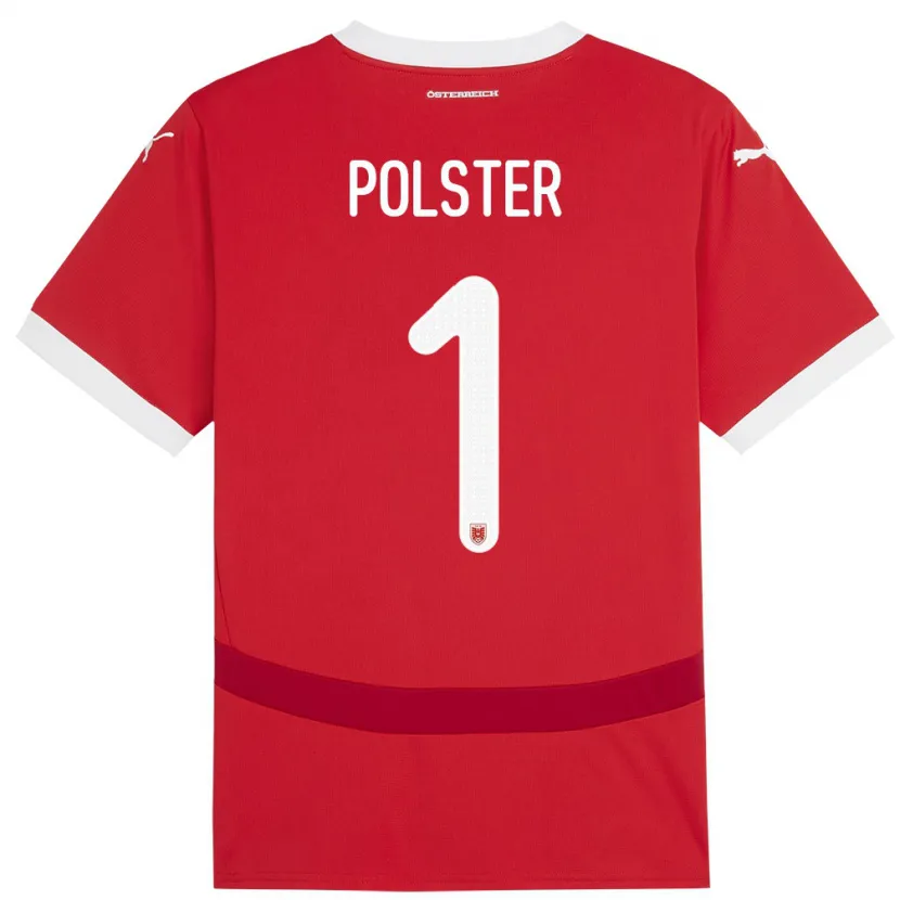 Danxen Herren Österreich Nikolas Polster #1 Rot Heimtrikot Trikot 24-26 T-Shirt Schweiz