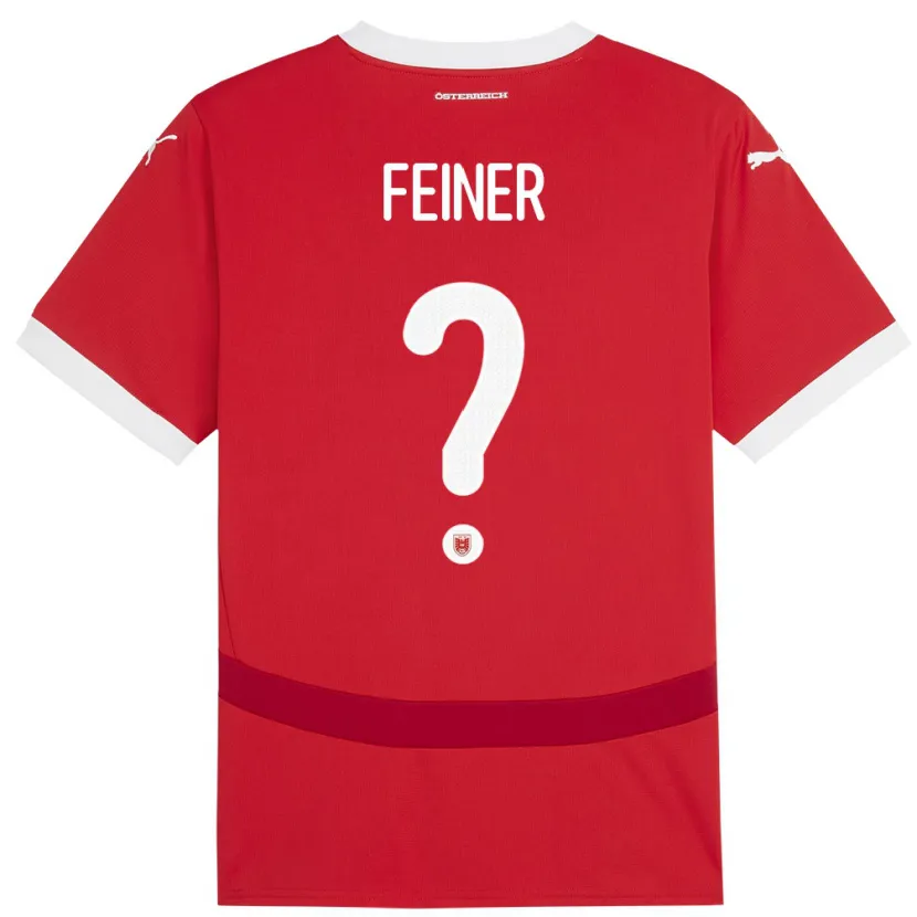 Danxen Herren Österreich Fabian Feiner #0 Rot Heimtrikot Trikot 24-26 T-Shirt Schweiz