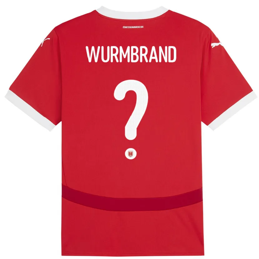 Danxen Herren Österreich Nikolaus Wurmbrand #0 Rot Heimtrikot Trikot 24-26 T-Shirt Schweiz