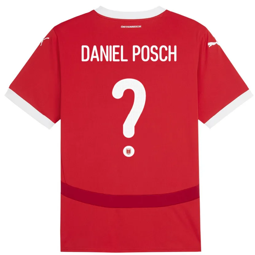 Danxen Herren Österreich Daniel Posch #0 Rot Heimtrikot Trikot 24-26 T-Shirt Schweiz