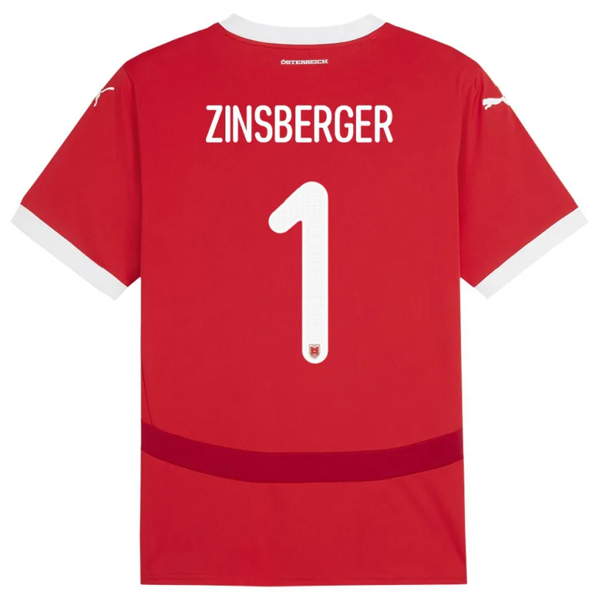 Danxen Herren Österreich Manuela Zinsberger #1 Rot Heimtrikot Trikot 24-26 T-Shirt Schweiz