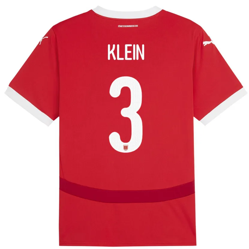 Danxen Herren Österreich Jennifer Klein #3 Rot Heimtrikot Trikot 24-26 T-Shirt Schweiz