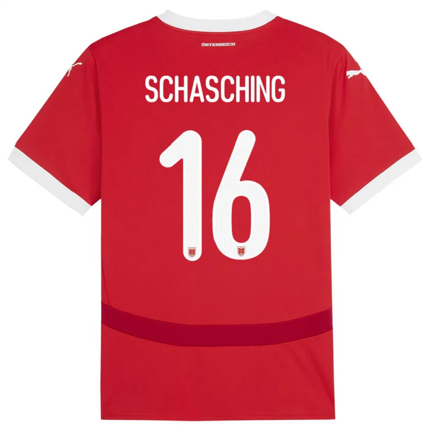 Danxen Herren Österreich Annabel Schasching #16 Rot Heimtrikot Trikot 24-26 T-Shirt Schweiz