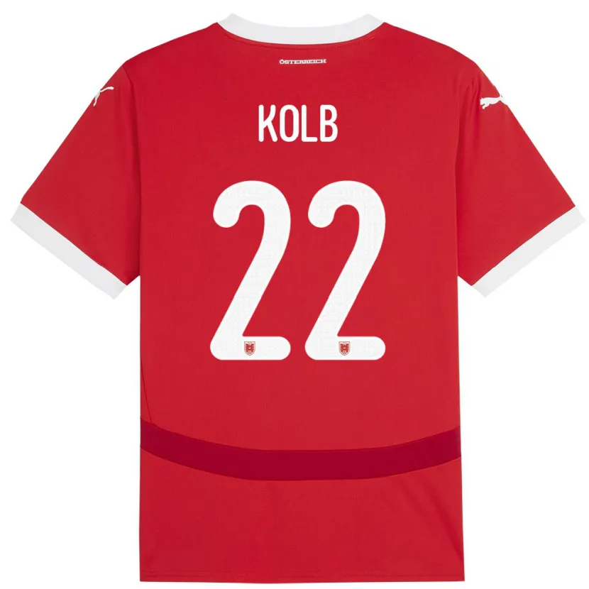 Danxen Herren Österreich Lisa Kolb #22 Rot Heimtrikot Trikot 24-26 T-Shirt Schweiz