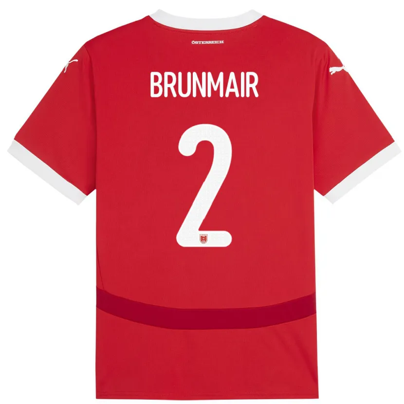Danxen Herren Österreich Livia Brunmair #2 Rot Heimtrikot Trikot 24-26 T-Shirt Schweiz