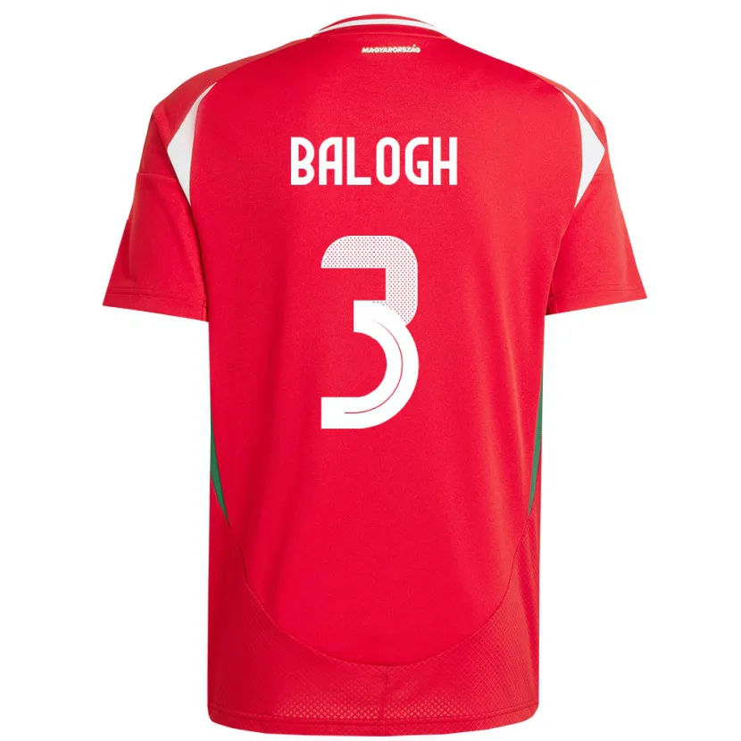 Danxen Herren Ungarn Botond Balogh #3 Rot Heimtrikot Trikot 24-26 T-Shirt Schweiz