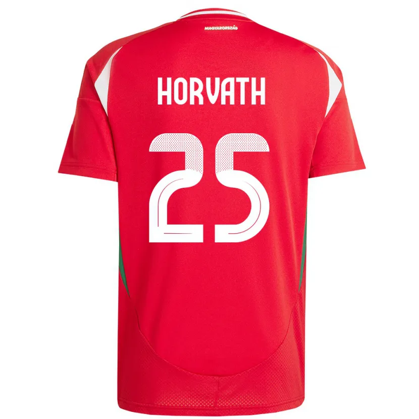 Danxen Herren Ungarn Krisztofer Horváth #25 Rot Heimtrikot Trikot 24-26 T-Shirt Schweiz