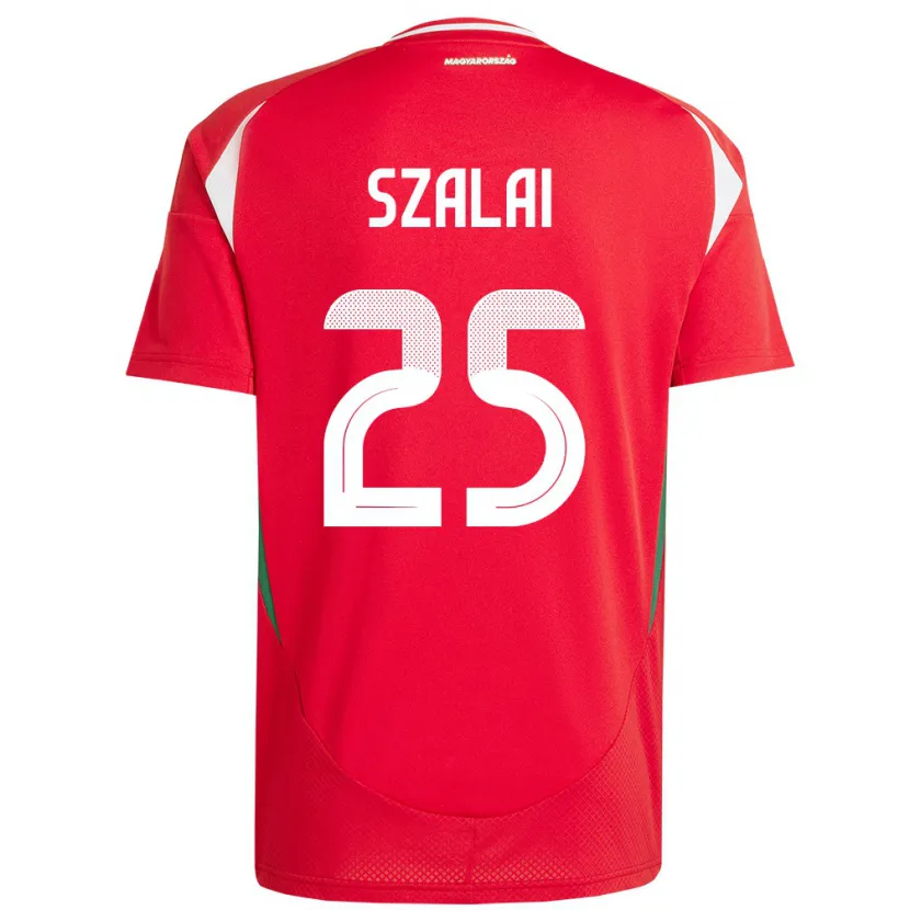 Danxen Herren Ungarn Gábor Szalai #25 Rot Heimtrikot Trikot 24-26 T-Shirt Schweiz