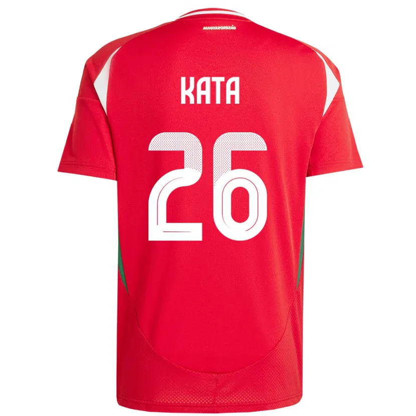 Danxen Herren Ungarn Mihály Kata #26 Rot Heimtrikot Trikot 24-26 T-Shirt Schweiz