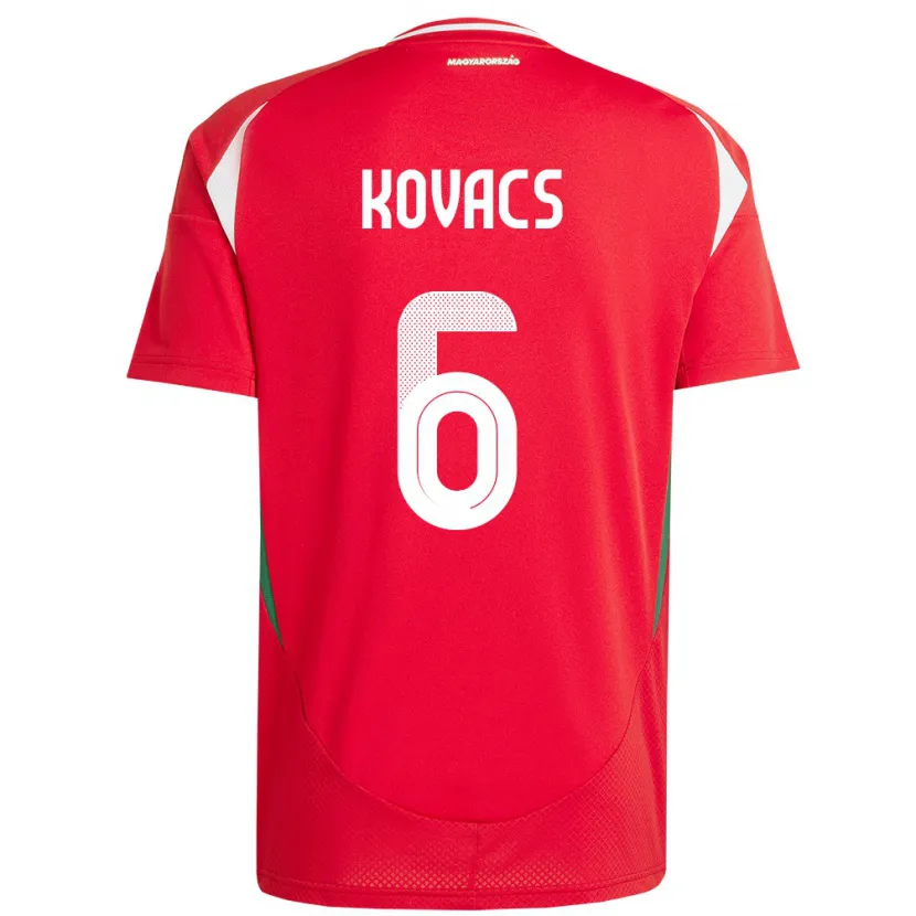 Danxen Herren Ungarn Noel Kovács #6 Rot Heimtrikot Trikot 24-26 T-Shirt Schweiz