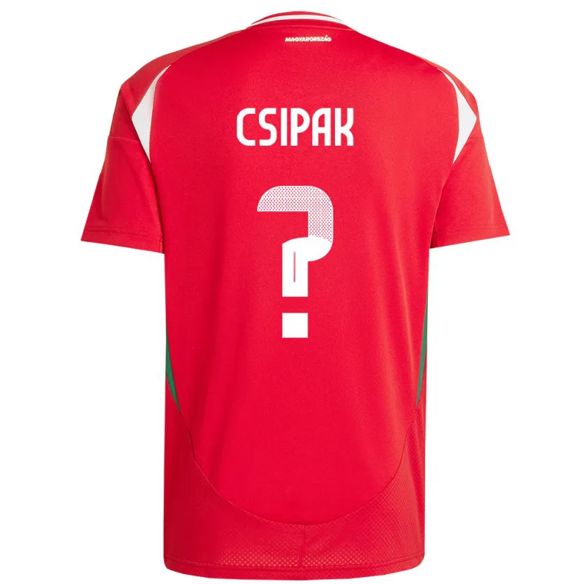 Danxen Herren Ungarn Csongor Csipak #0 Rot Heimtrikot Trikot 24-26 T-Shirt Schweiz