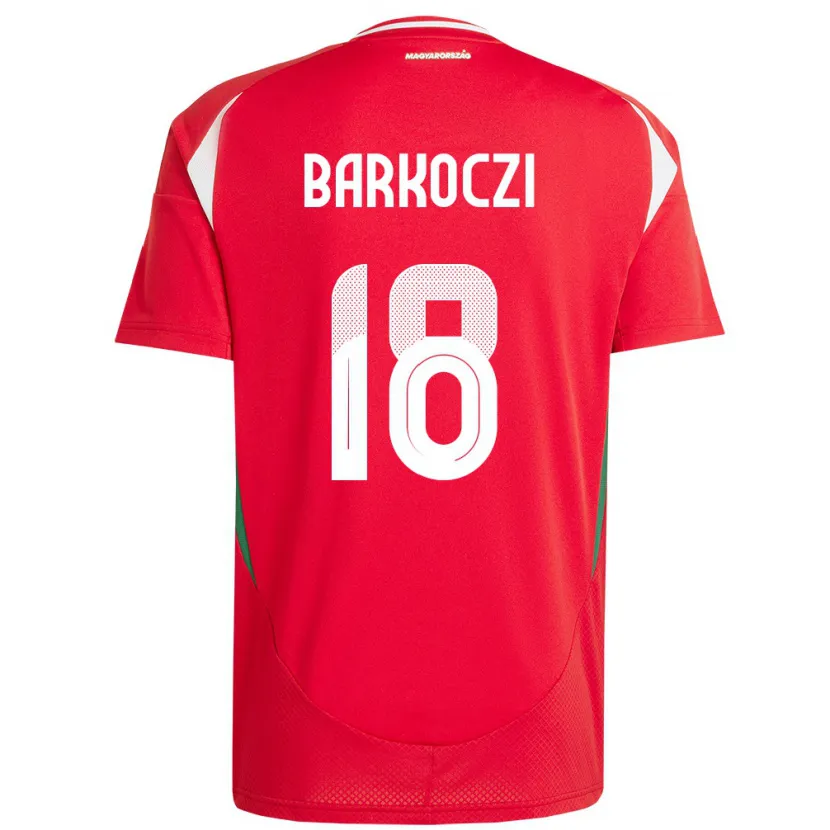 Danxen Herren Ungarn Barnabás Barkóczi #18 Rot Heimtrikot Trikot 24-26 T-Shirt Schweiz