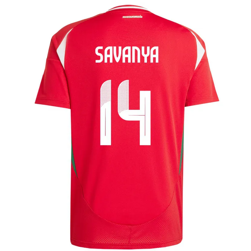 Danxen Herren Ungarn Csilla Savanya #14 Rot Heimtrikot Trikot 24-26 T-Shirt Schweiz