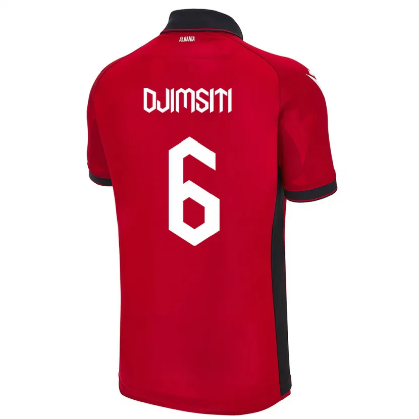 Danxen Herren Albanien Berat Djimsiti #6 Rot Heimtrikot Trikot 24-26 T-Shirt Schweiz