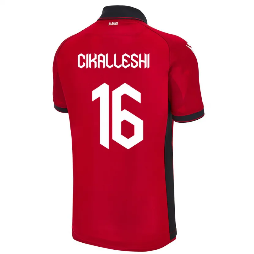 Danxen Herren Albanien Sokol Cikalleshi #16 Rot Heimtrikot Trikot 24-26 T-Shirt Schweiz