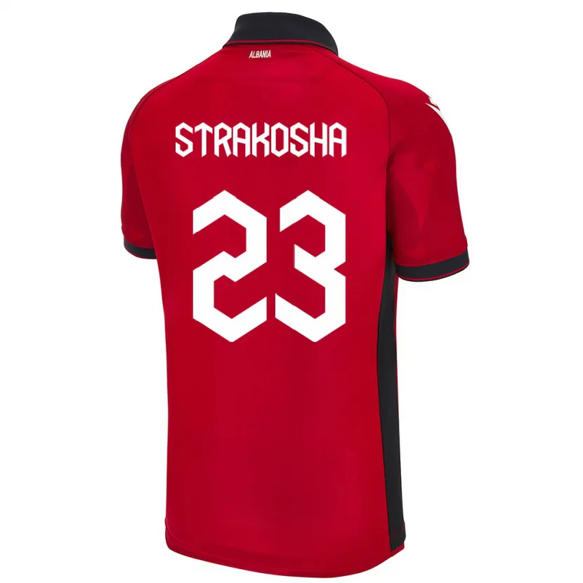 Danxen Herren Albanien Thomas Strakosha #23 Rot Heimtrikot Trikot 24-26 T-Shirt Schweiz