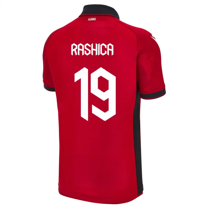 Danxen Herren Albanien Ermir Rashica #19 Rot Heimtrikot Trikot 24-26 T-Shirt Schweiz