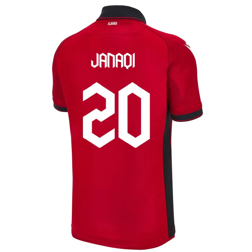 Danxen Herren Albanien Dejvid Janaqi #20 Rot Heimtrikot Trikot 24-26 T-Shirt Schweiz