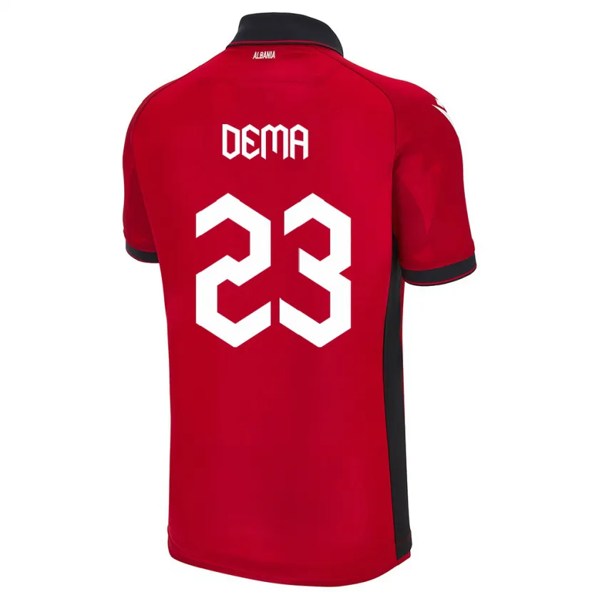 Danxen Herren Albanien Endri Dema #23 Rot Heimtrikot Trikot 24-26 T-Shirt Schweiz