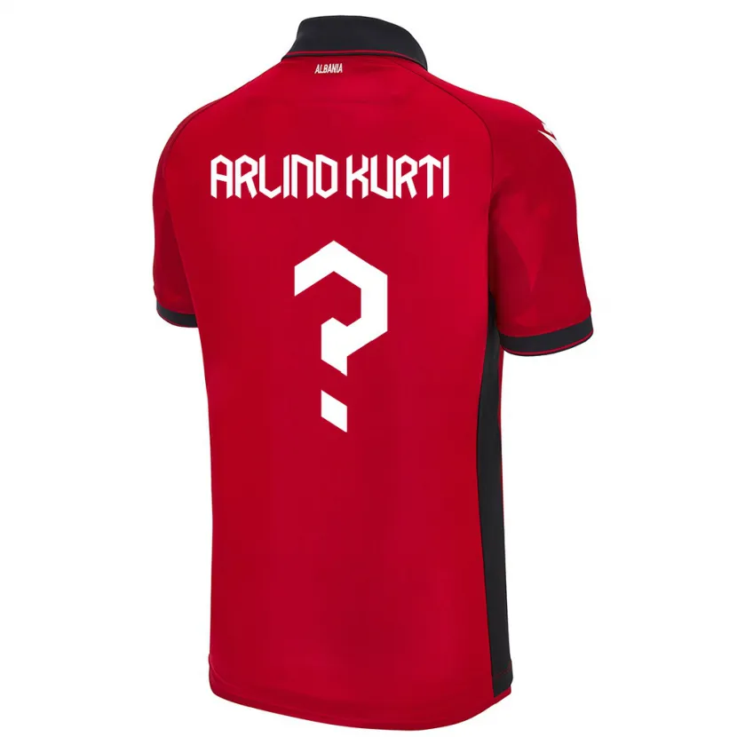 Danxen Herren Albanien Arlind Kurti #0 Rot Heimtrikot Trikot 24-26 T-Shirt Schweiz