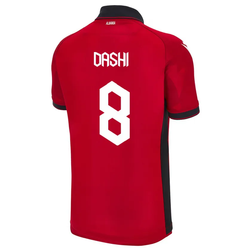 Danxen Herren Albanien Matteo Dashi #8 Rot Heimtrikot Trikot 24-26 T-Shirt Schweiz