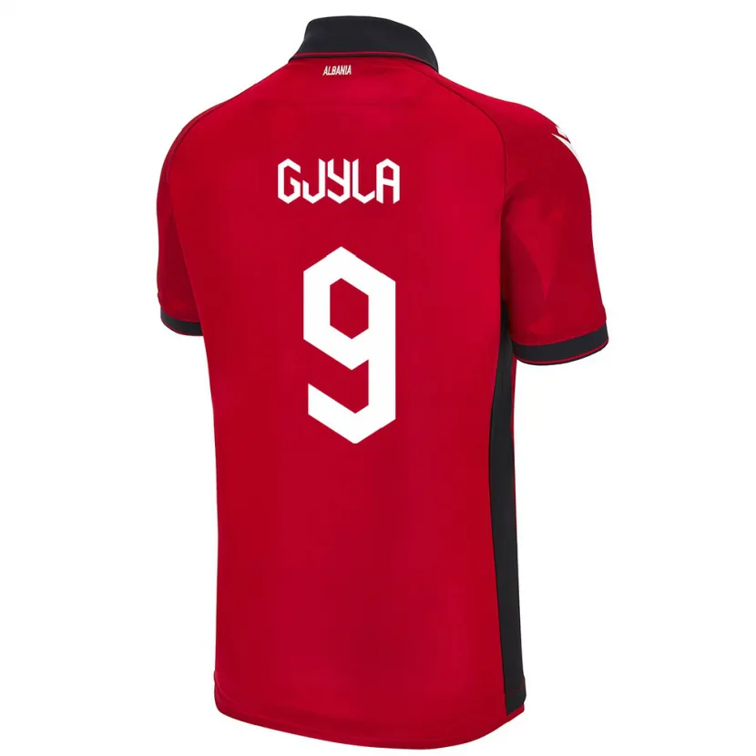 Danxen Herren Albanien Brayan Gjyla #9 Rot Heimtrikot Trikot 24-26 T-Shirt Schweiz