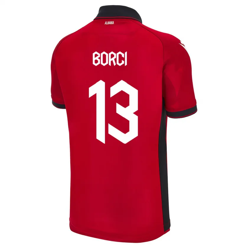 Danxen Herren Albanien Klaudia Borci #13 Rot Heimtrikot Trikot 24-26 T-Shirt Schweiz