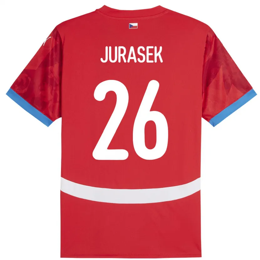 Danxen Herren Tschechien Matej Jurasek #26 Rot Heimtrikot Trikot 24-26 T-Shirt Schweiz