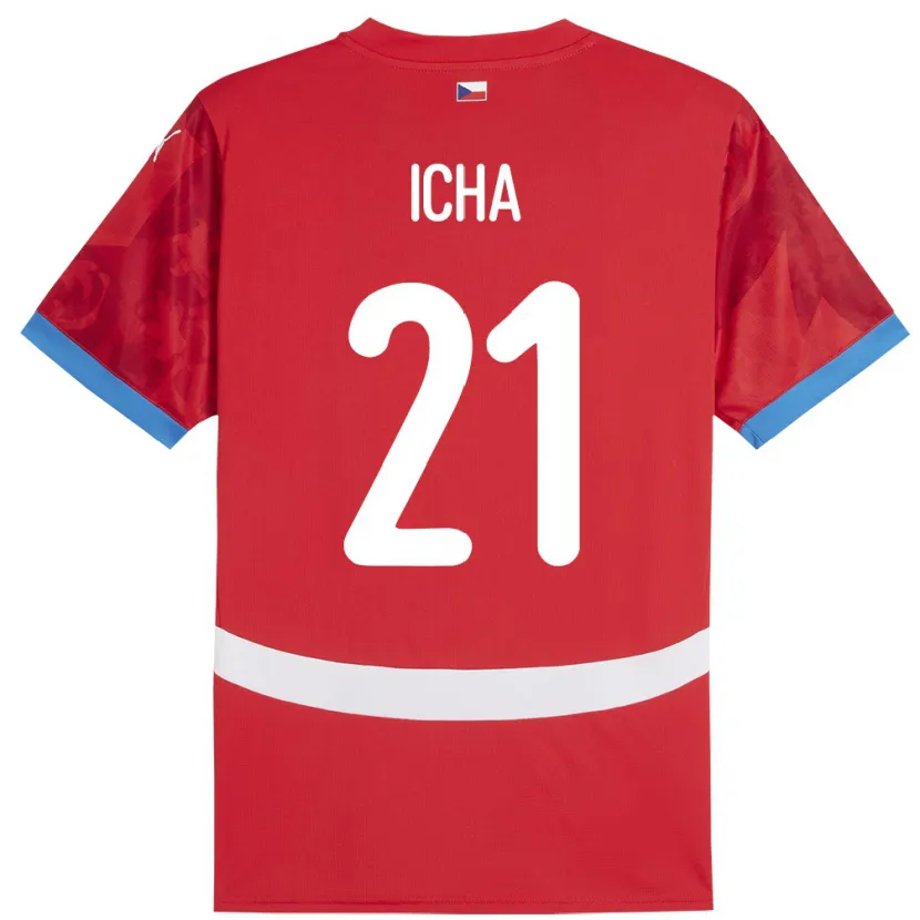 Danxen Herren Tschechien Marek Icha #21 Rot Heimtrikot Trikot 24-26 T-Shirt Schweiz