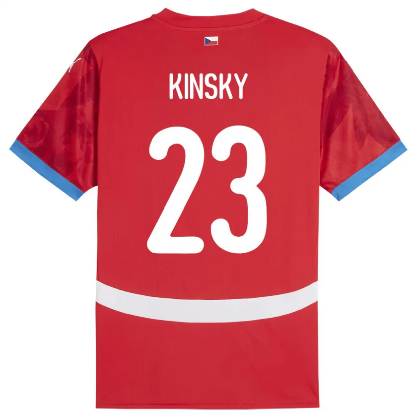 Danxen Herren Tschechien Antonin Kinsky #23 Rot Heimtrikot Trikot 24-26 T-Shirt Schweiz