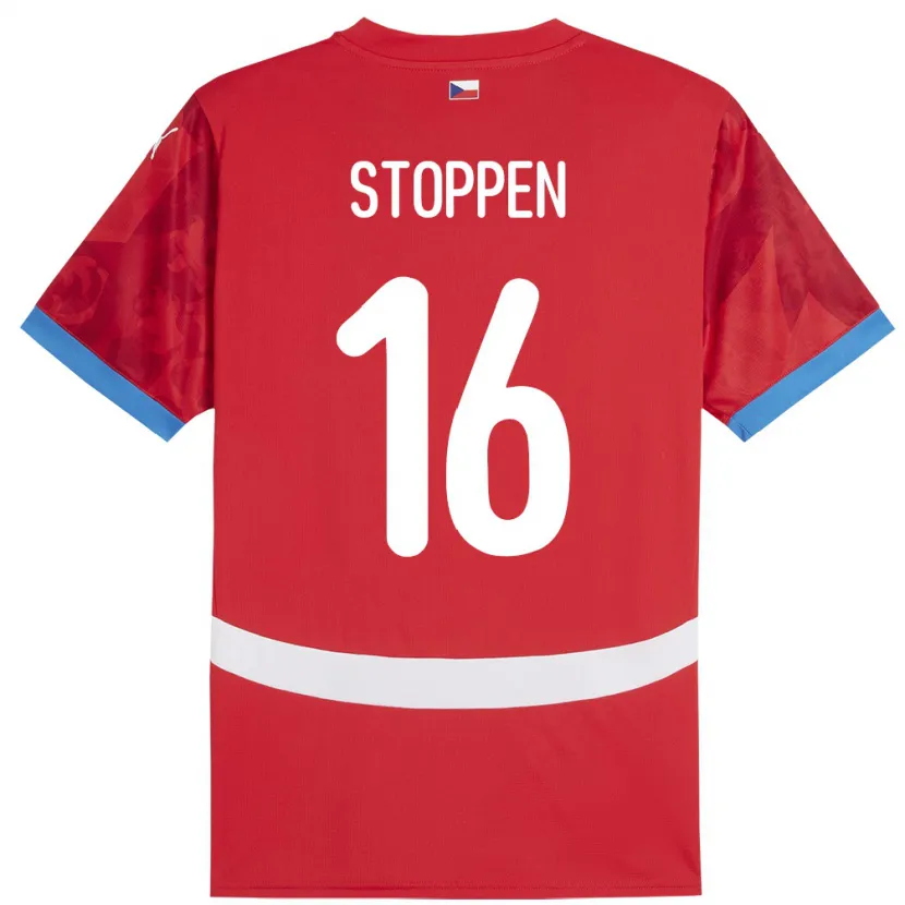 Danxen Herren Tschechien Tadeas Stoppen #16 Rot Heimtrikot Trikot 24-26 T-Shirt Schweiz