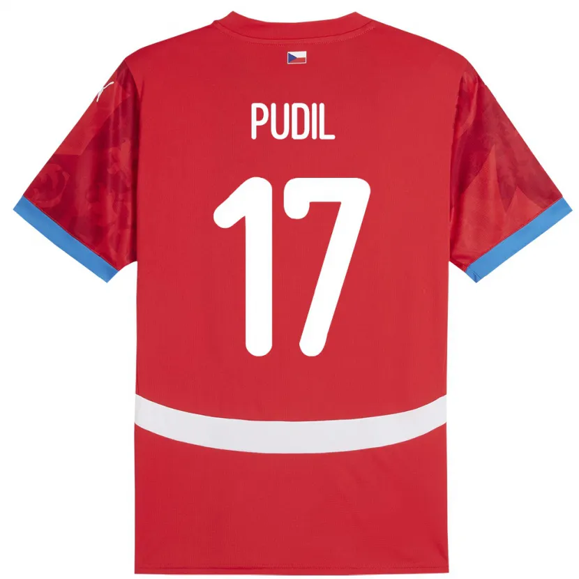 Danxen Herren Tschechien Milos Pudil #17 Rot Heimtrikot Trikot 24-26 T-Shirt Schweiz