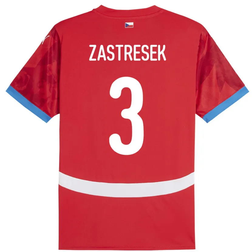 Danxen Herren Tschechien Matous Zastresek #3 Rot Heimtrikot Trikot 24-26 T-Shirt Schweiz
