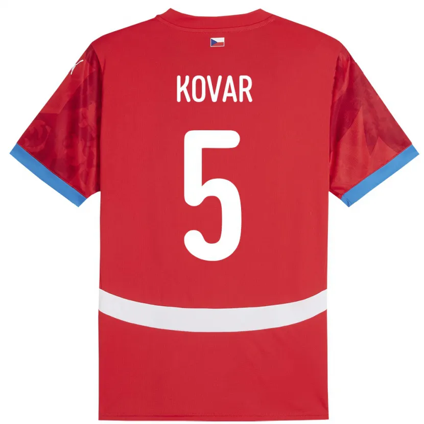 Danxen Herren Tschechien Martin Kovar #5 Rot Heimtrikot Trikot 24-26 T-Shirt Schweiz