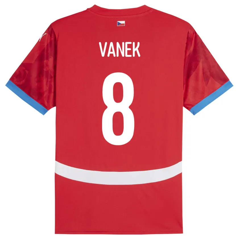 Danxen Herren Tschechien Lukas Vanek #8 Rot Heimtrikot Trikot 24-26 T-Shirt Schweiz
