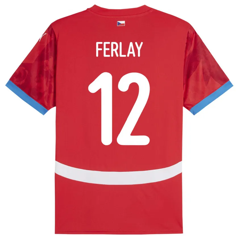 Danxen Herren Tschechien Ruben Ferlay #12 Rot Heimtrikot Trikot 24-26 T-Shirt Schweiz