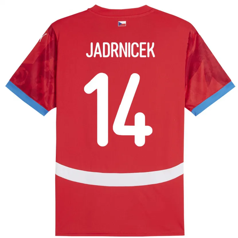 Danxen Herren Tschechien Nikola Jadrnicek #14 Rot Heimtrikot Trikot 24-26 T-Shirt Schweiz