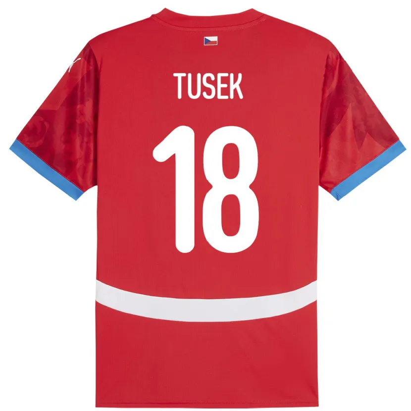 Danxen Herren Tschechien Adam Tusek #18 Rot Heimtrikot Trikot 24-26 T-Shirt Schweiz
