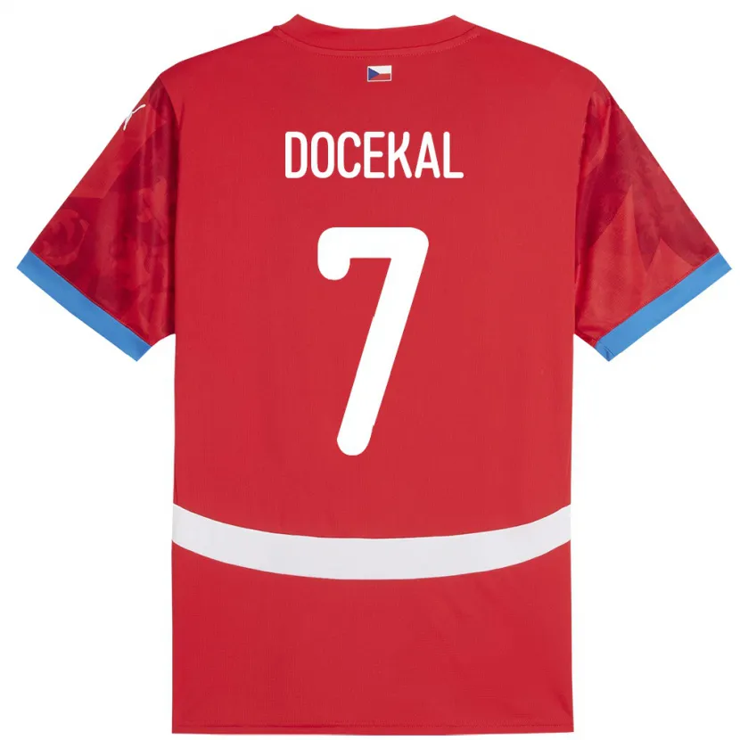 Danxen Herren Tschechien Tomas Docekal #7 Rot Heimtrikot Trikot 24-26 T-Shirt Schweiz
