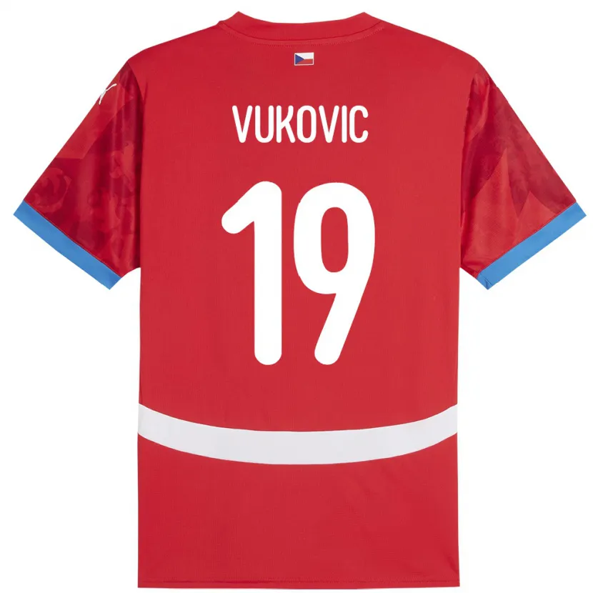 Danxen Herren Tschechien Kristian Vukovic #19 Rot Heimtrikot Trikot 24-26 T-Shirt Schweiz