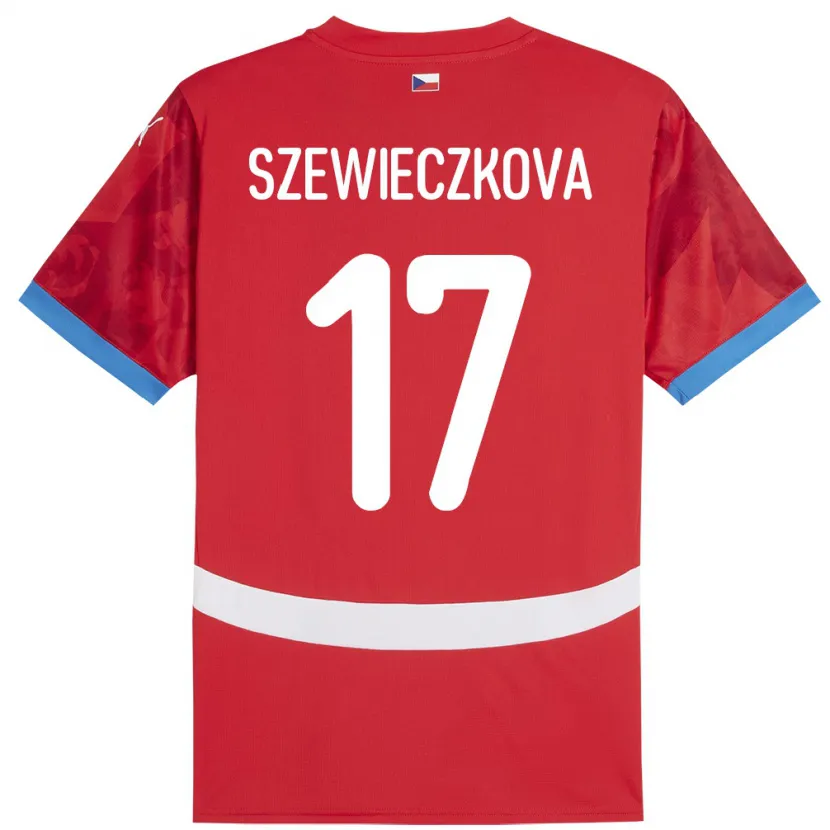 Danxen Herren Tschechien Tereza Szewieczková #17 Rot Heimtrikot Trikot 24-26 T-Shirt Schweiz