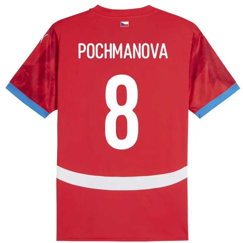 Danxen Herren Tschechien Aneta Pochmanová #8 Rot Heimtrikot Trikot 24-26 T-Shirt Schweiz
