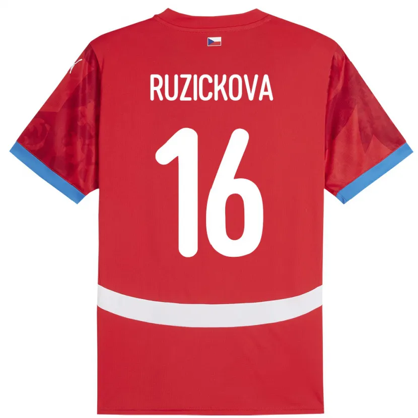 Danxen Herren Tschechien Barbora Růžičková #16 Rot Heimtrikot Trikot 24-26 T-Shirt Schweiz