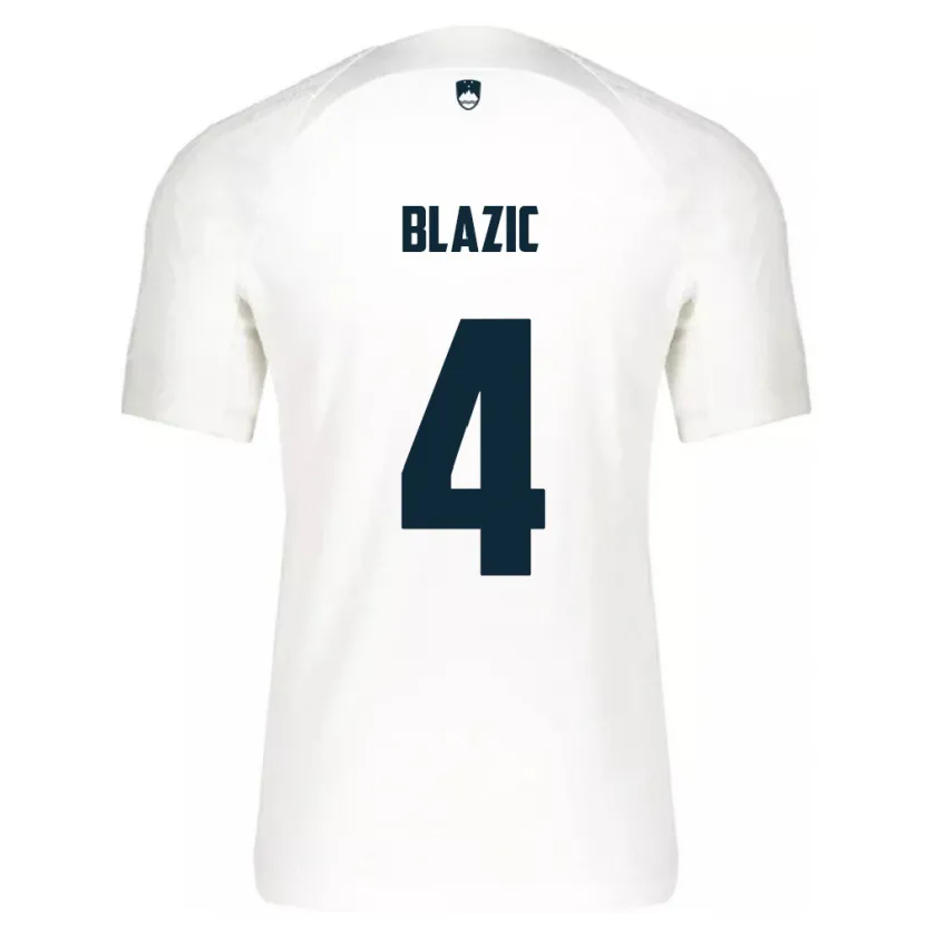 Danxen Herren Slowenien Miha Blazic #4 Weiß Heimtrikot Trikot 24-26 T-Shirt Schweiz